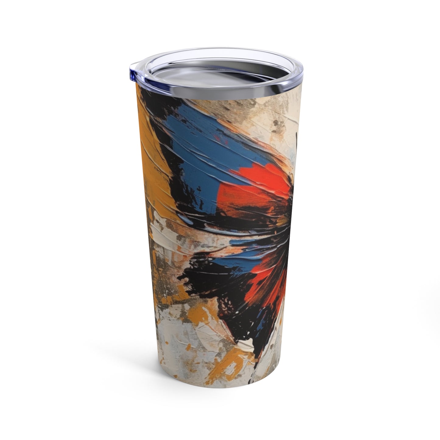 Bauhaus-Inspired Butterfly Wings: Tumbler for Abstract Art Enthusiasts