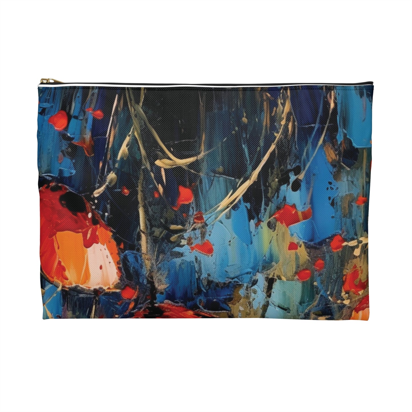 Accessory Pouch Paradise: Abstract Poppy Artwork and Flower Drawings