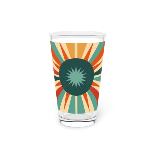 Vintage Fashion Vibes: Starburst Candy Colored Midcentury Modern Pint Glass