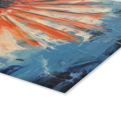 Umbrella Painting Glass Cutting Board: Channel Your Inner Artist with Abstract Oil Paint