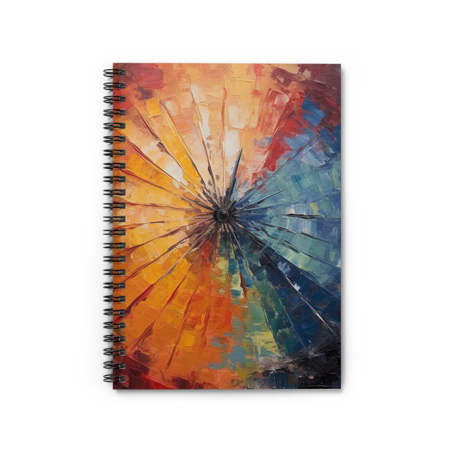 Abstract Art Spiral Notebook: Japanese Umbrella, A Reflection of Creativity