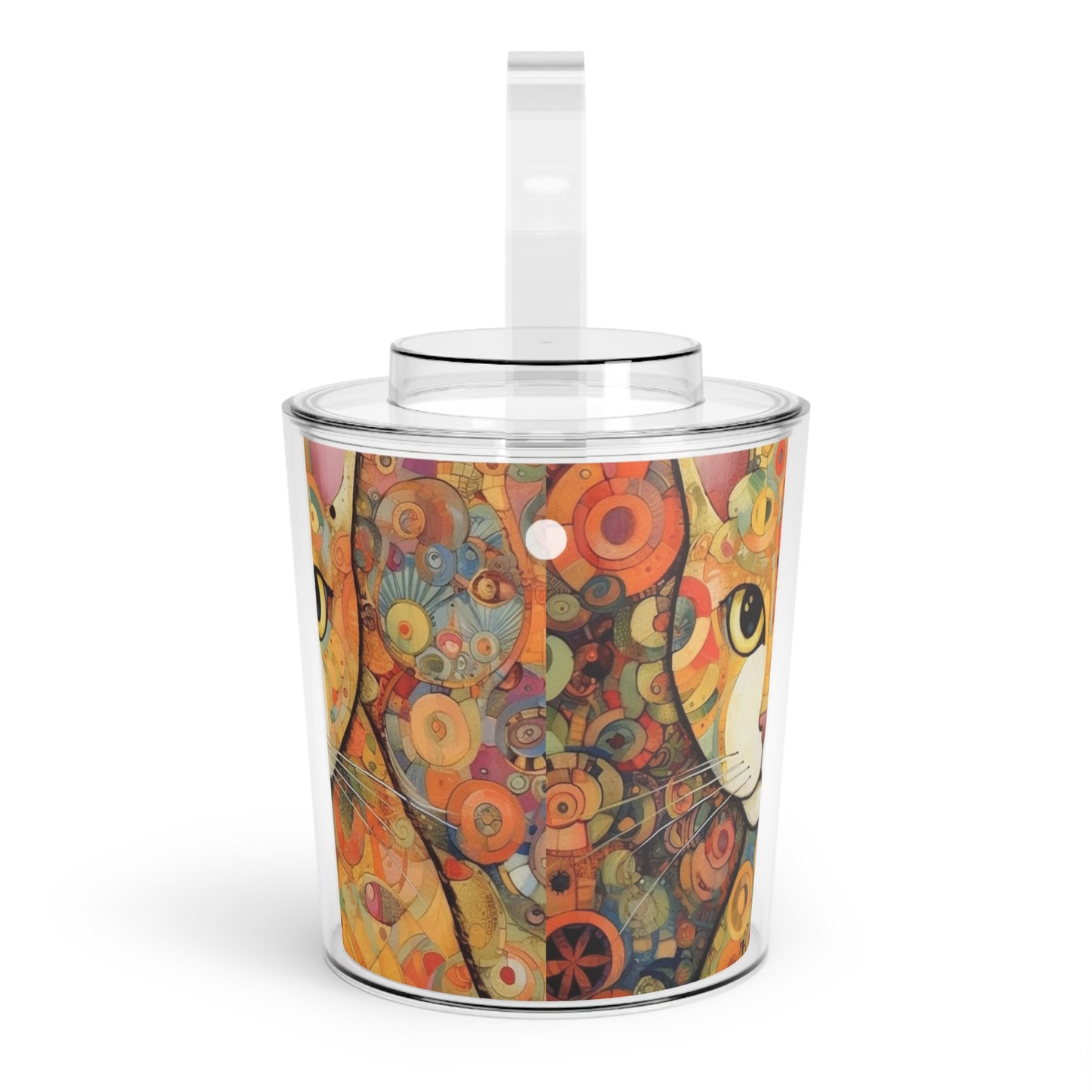 Art Nouveau Revival: Klimt-Inspired Ice Bucket with Tongs