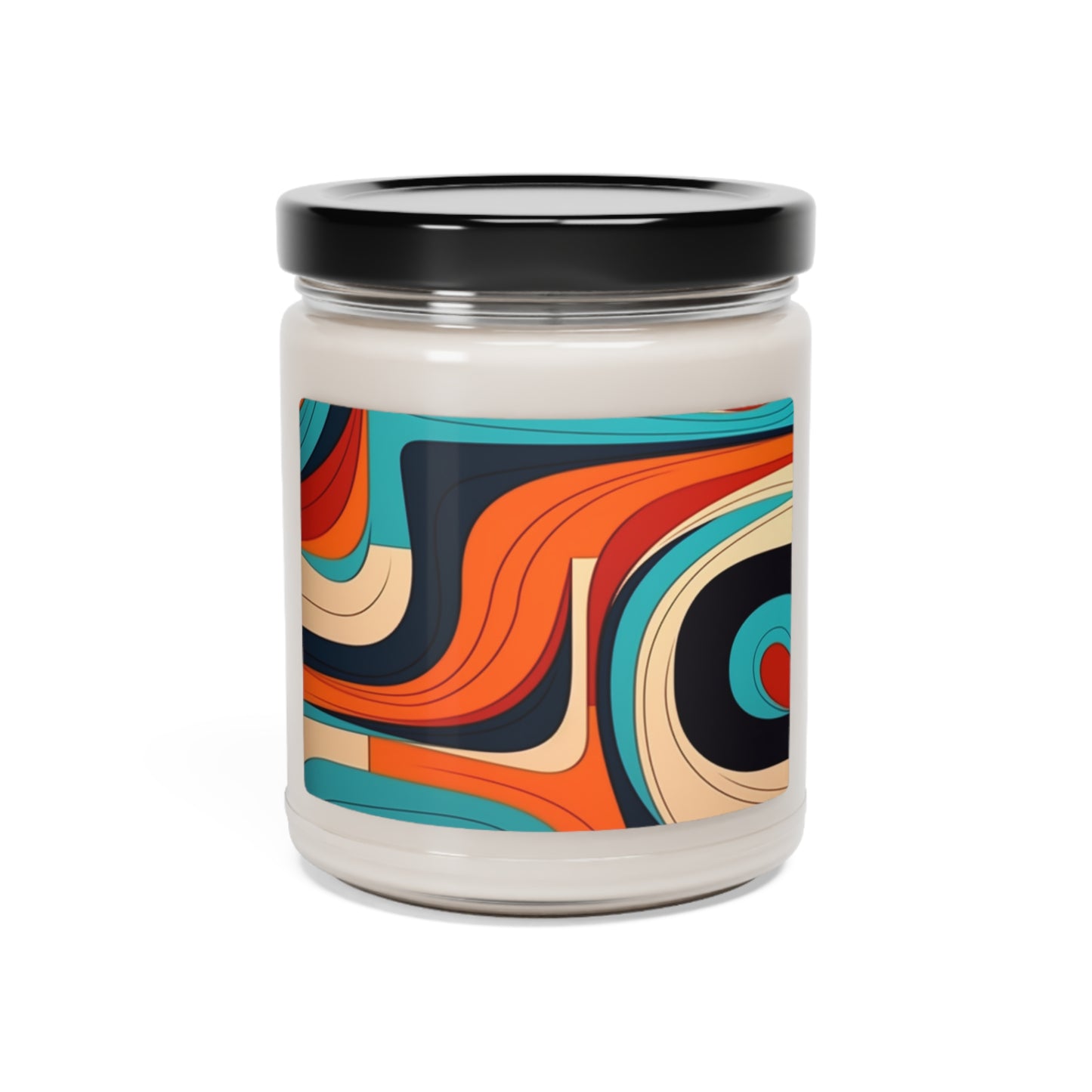 Midcentury Abstractions: Abstract-Inspired Scented Soy Candle for Atomic Age Design