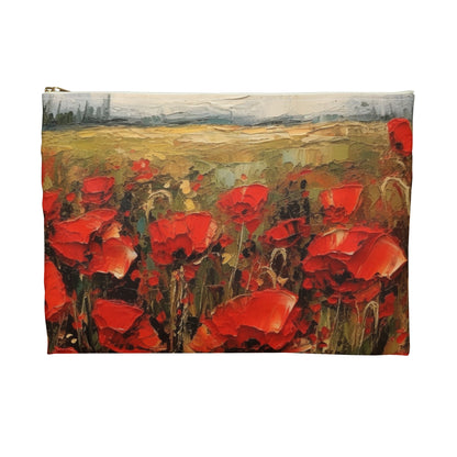 Abstract Poppy Fields: Accessory Pouch for Artistic Inspiration