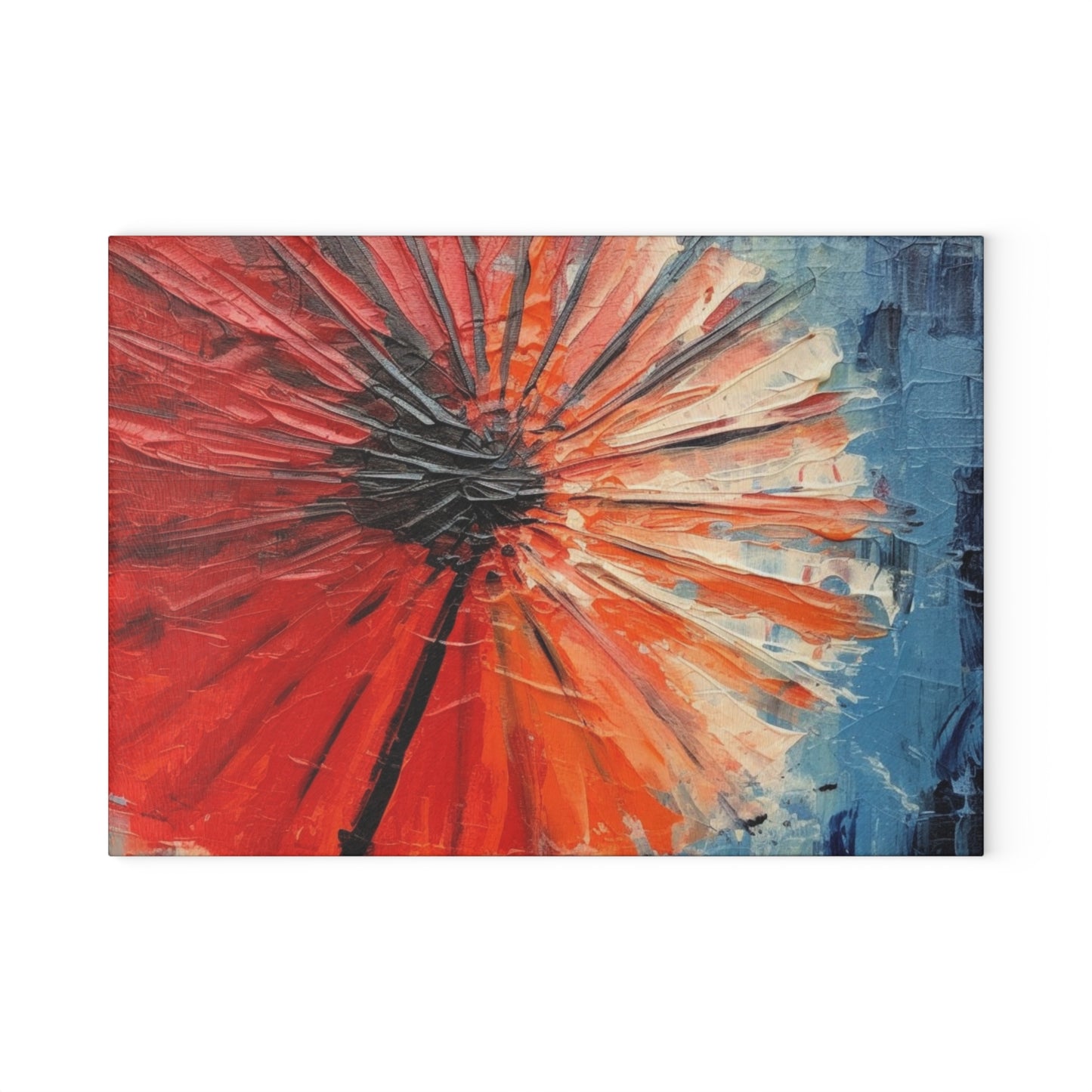 Umbrella Painting Glass Cutting Board: Channel Your Inner Artist with Abstract Oil Paint