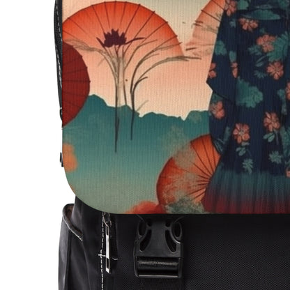 Fashionable Kimono-Inspired Unisex Casual Shoulder Backpack: Unleash Your Style