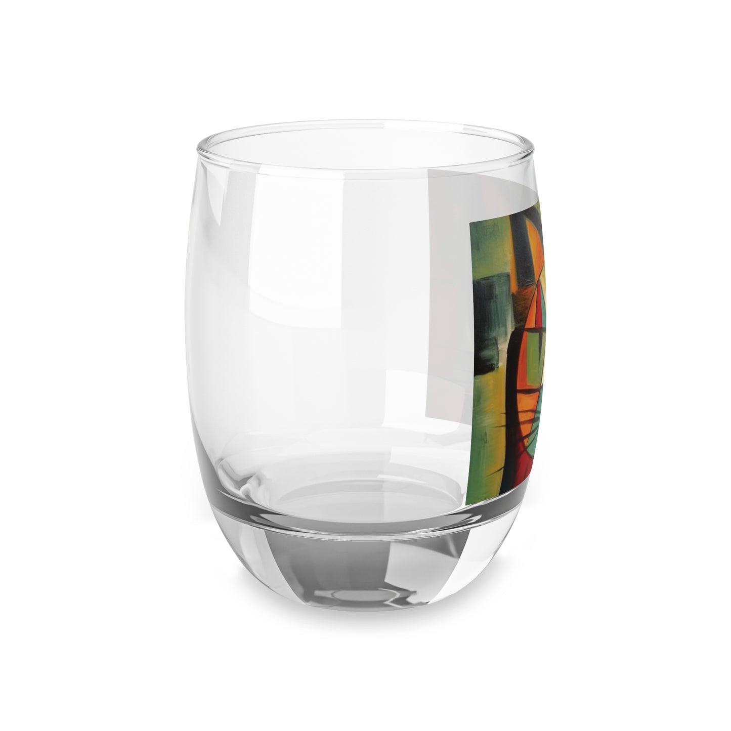 Picasso's Retro Gallery: Midcentury Modern Whiskey Glass with Vintage Fashion and Artistic Touch