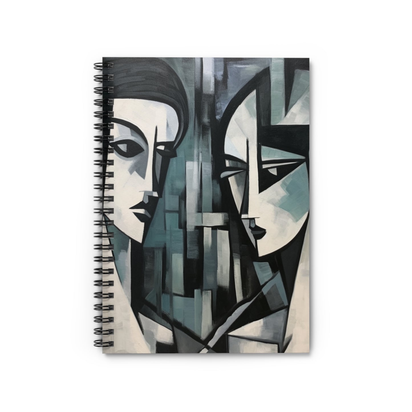 Spiral Notebook with Cubist Style: A Portable Canvas of Abstract Elegance