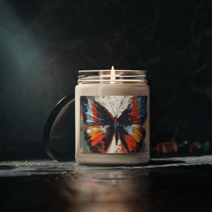 Scented Soy Candle with Bauhaus-Inspired Butterfly Drawing: A Harmonious Blend of Art and Functionality