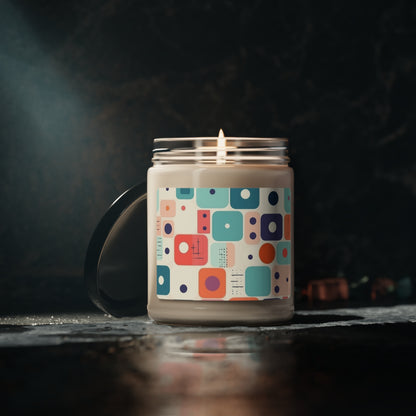 Retro Chic: Atomic Age-Inspired Scented Soy Candle with Midcentury Modern Design and 1960s Fashion