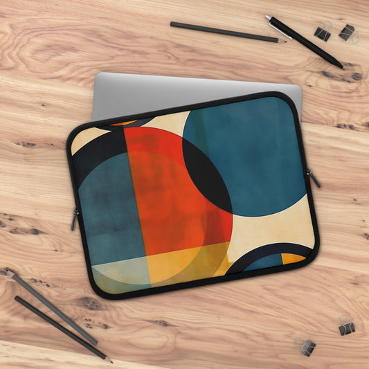 Geometric Abstraction Extravaganza: Laptop Sleeve for Art Enthusiasts