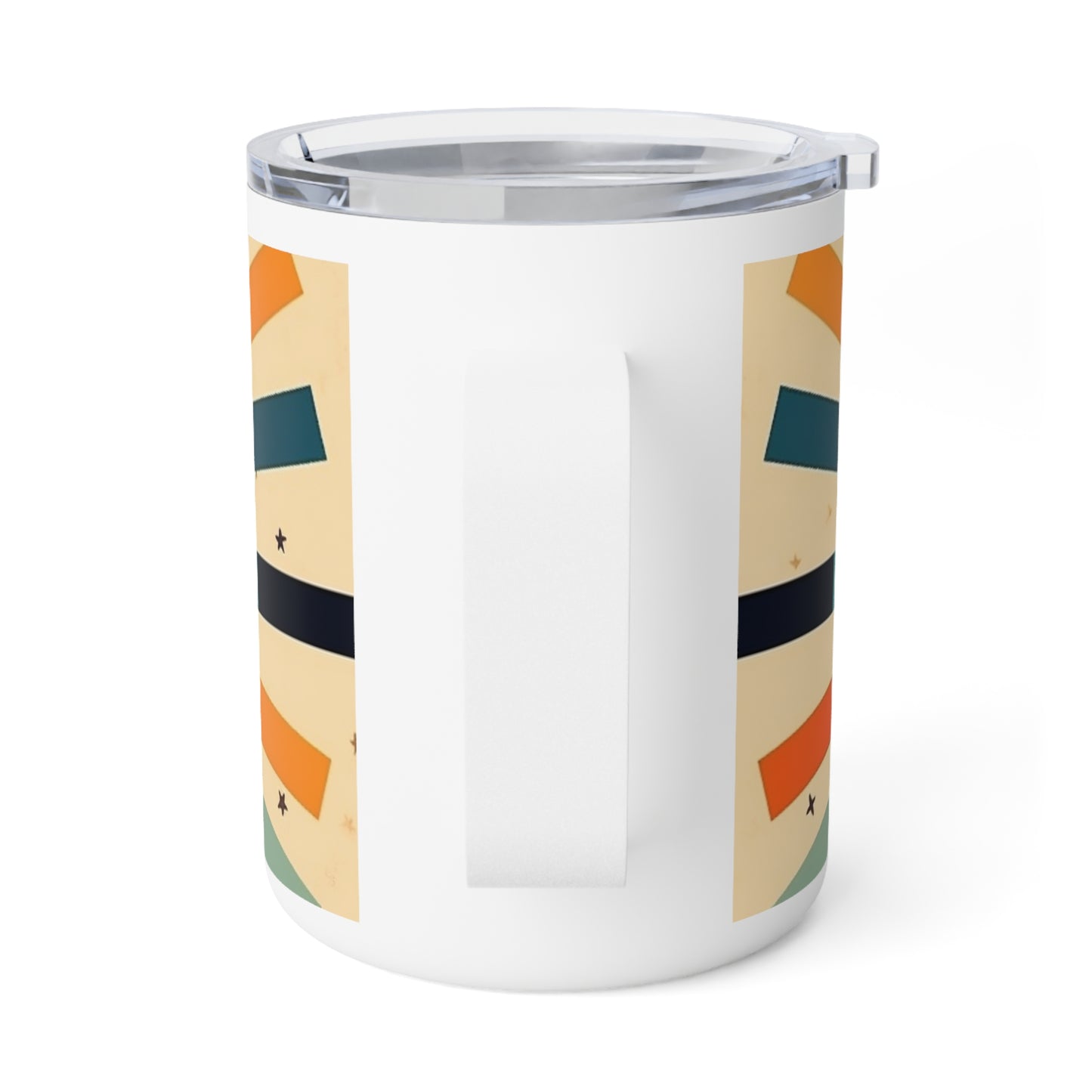 Midcentury Starburst: Insulated Coffee Mug for Modern Design Enthusiasts