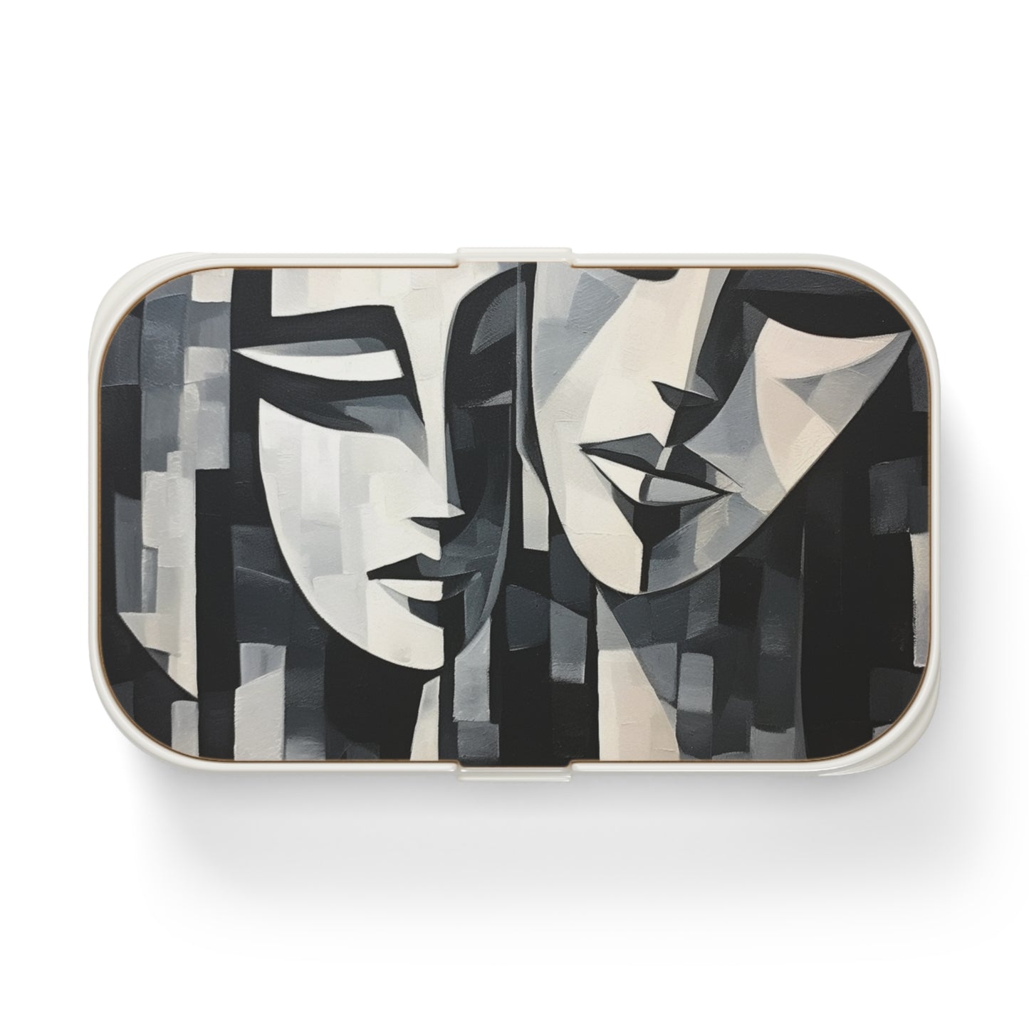 Abstract Oil Paint Bento Box: Cubist Artistry in a Portable Masterpiece