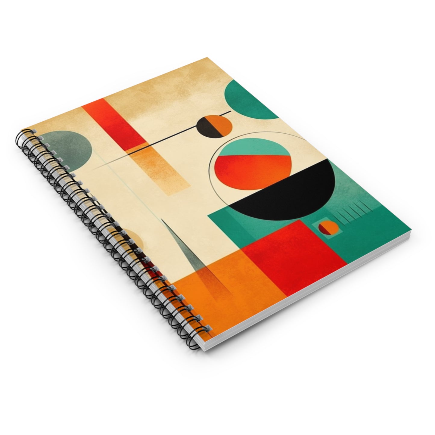 Modern Geometric Simplicity: Minimalist Spiral Notebook for Contemporary Home Decor