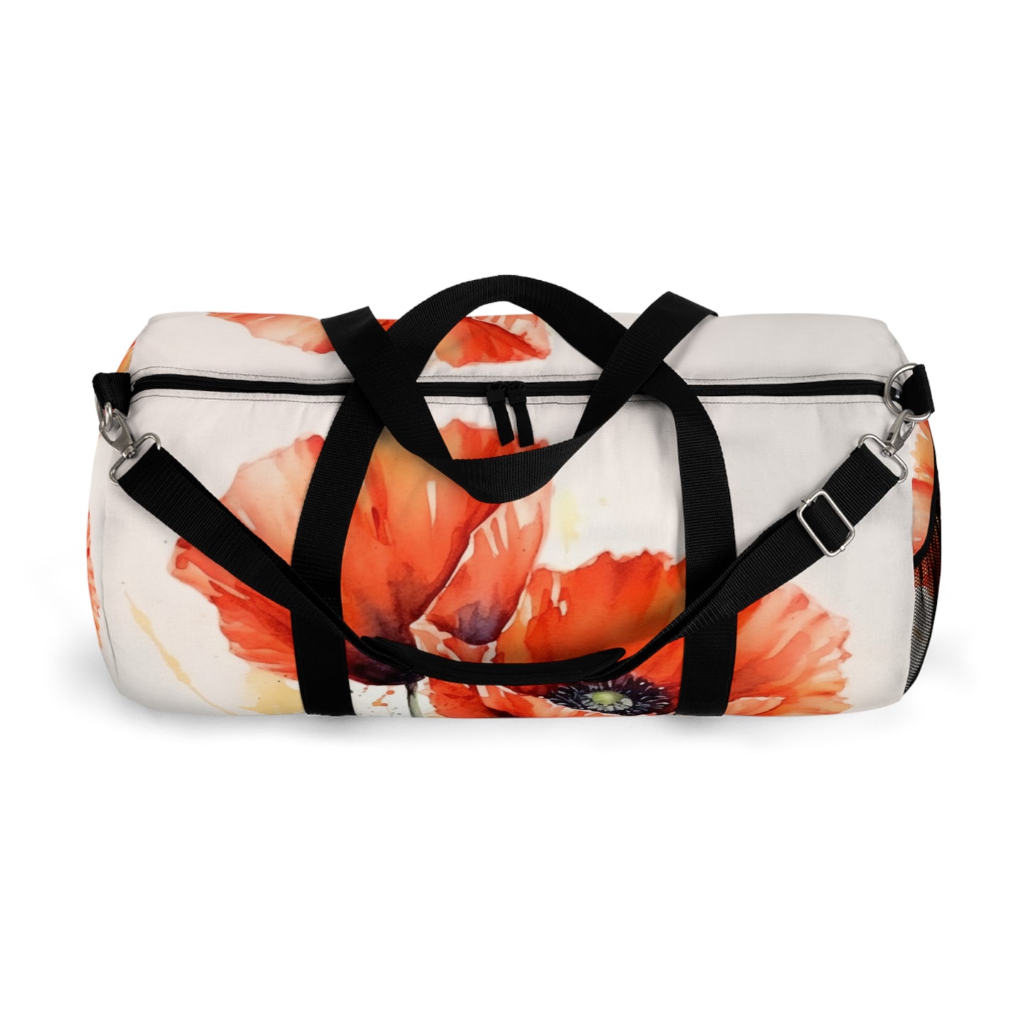 Whimsical Poppy Flower Watercolor Duffel Bag: An Artistic Delight