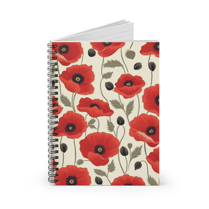 Gustav Klimt Poppies Spiral Notebook: Unleash the Beauty of Art Nouveau