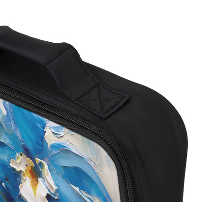 Embrace Artistic Expression with Blue Orchid Abstract Painting Lunch Bag