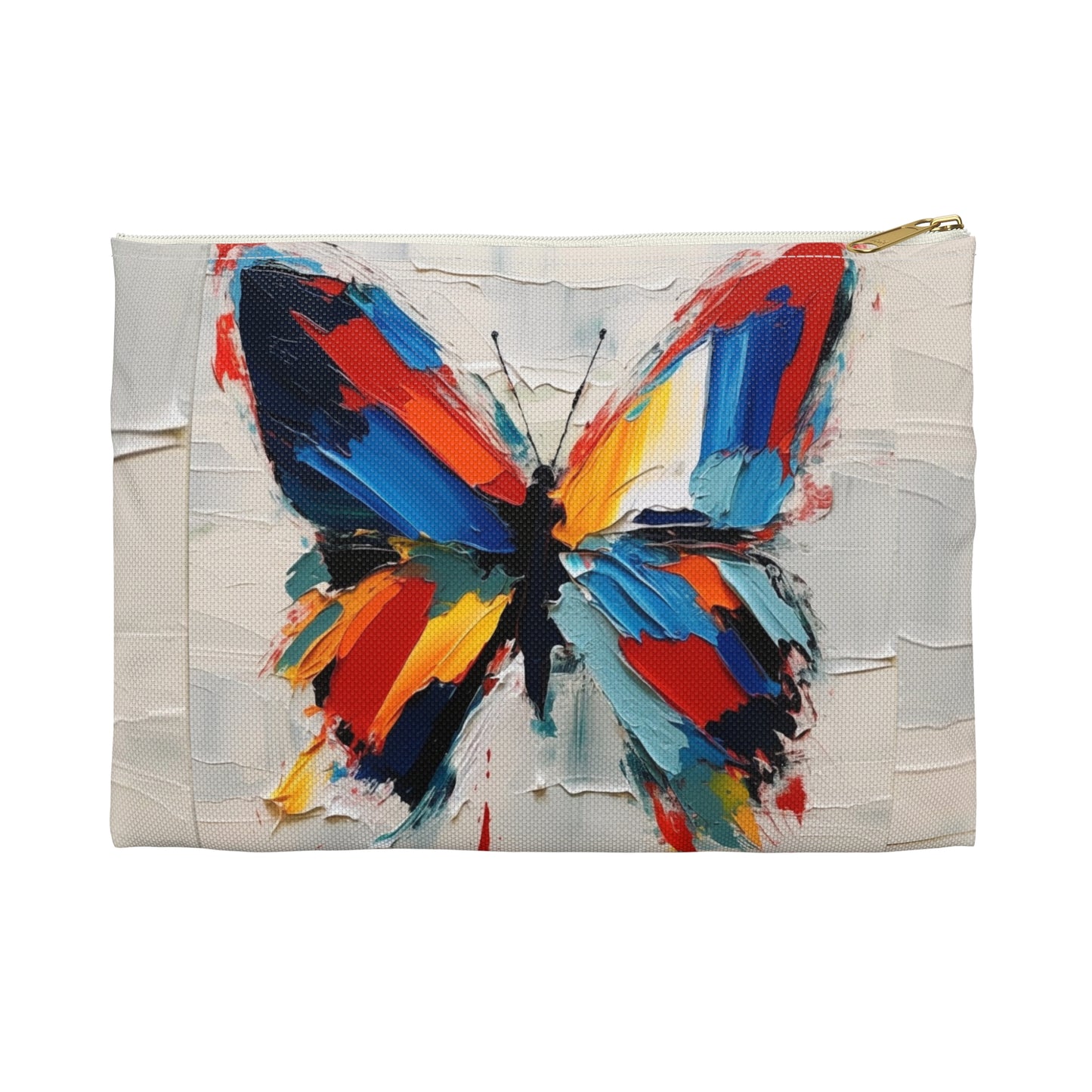 Abstract Accessory Pouch for Art Lovers: Butterfly-Inspired Delight