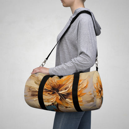 A Brush of Nature's Elegance: Duffel Bag for Artistic Flower Lovers