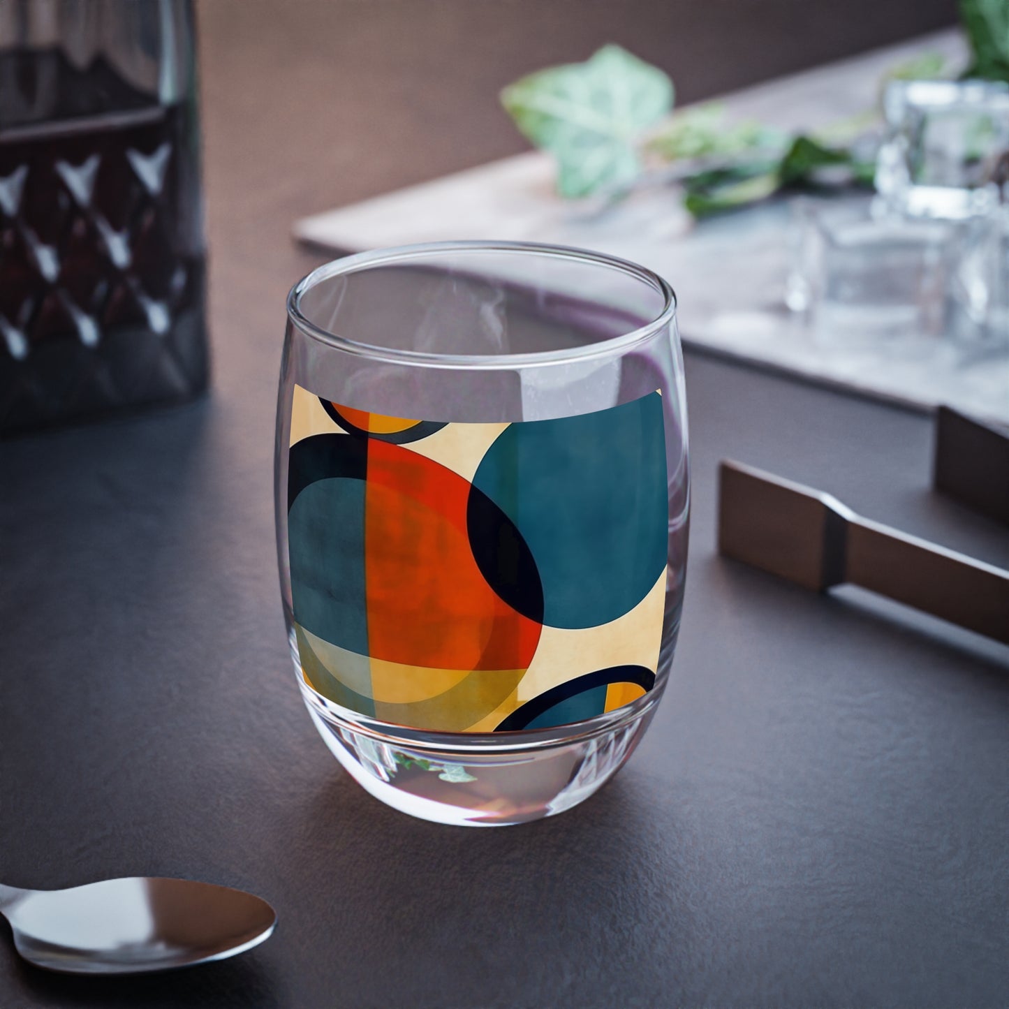 Whiskey Glasses with Geometric Art Influence