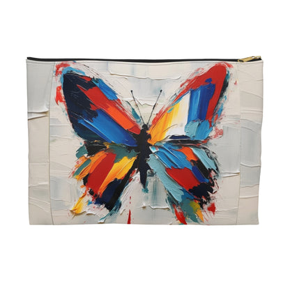 Abstract Accessory Pouch for Art Lovers: Butterfly-Inspired Delight