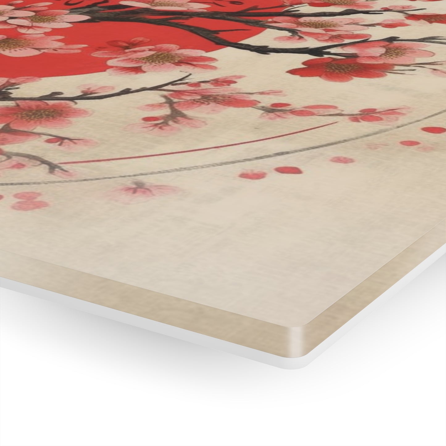 Nature's Brushstrokes: Acrylic Prints Featuring Captivating Cherry Blossom Drawings