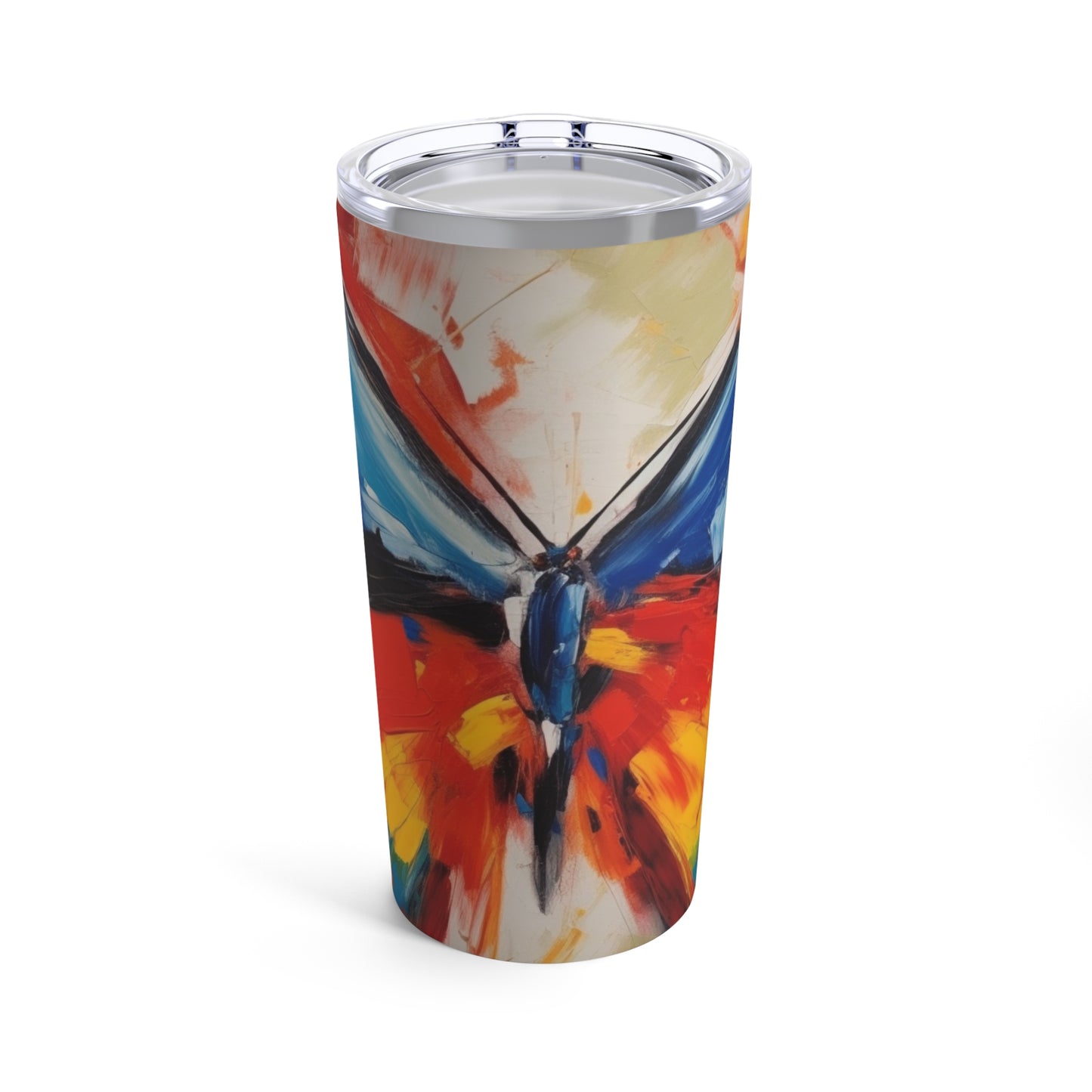 Painting with a Twist: Abstract Butterfly Tumbler