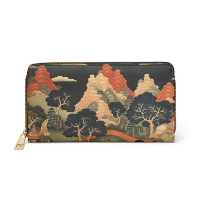 Tapestry Treasures: Japanese-inspired Zipper Wallet for Art Lovers