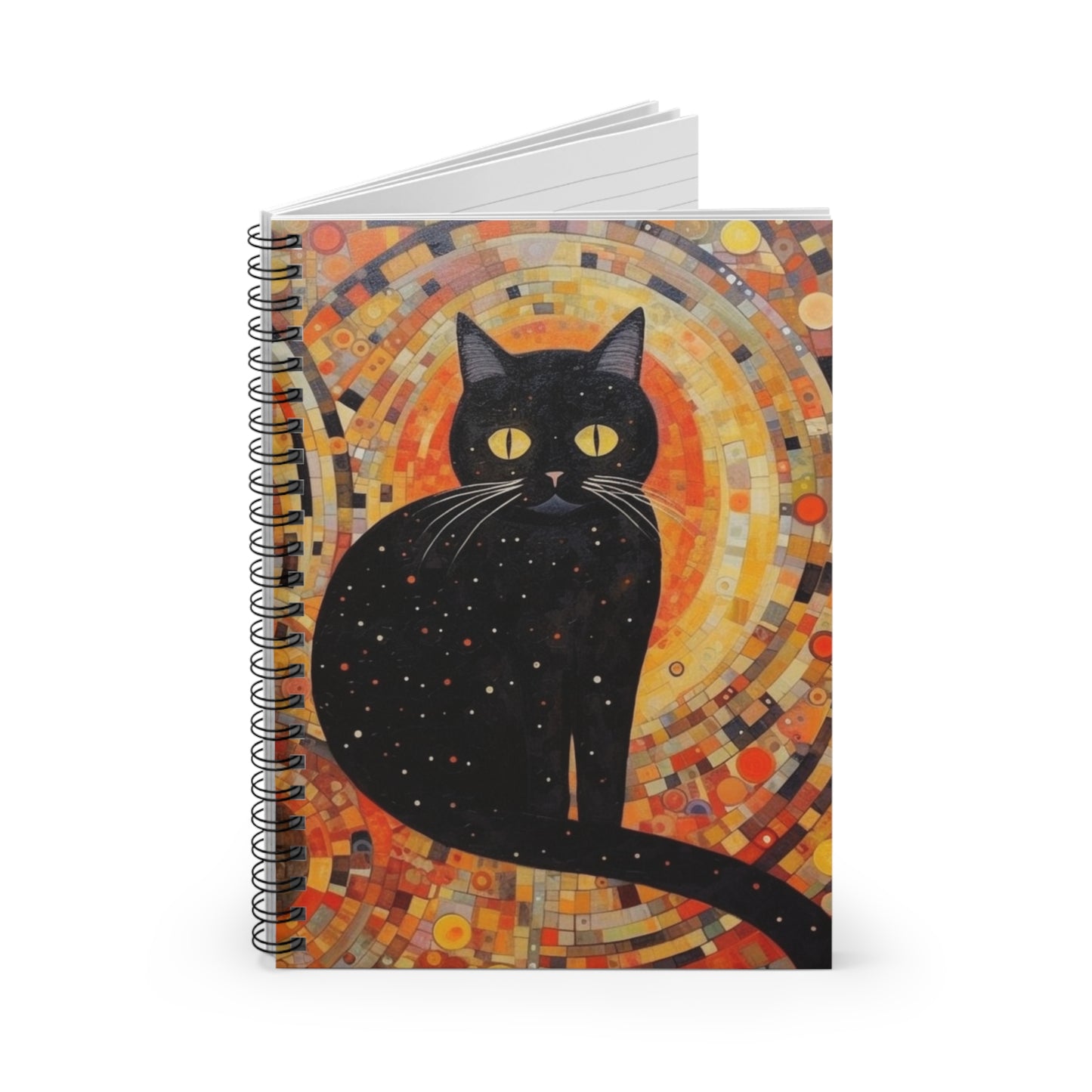 Artistic Cats Spiral Notebook: A Stylish Tribute to Gustav Klimt's Feline Inspirations