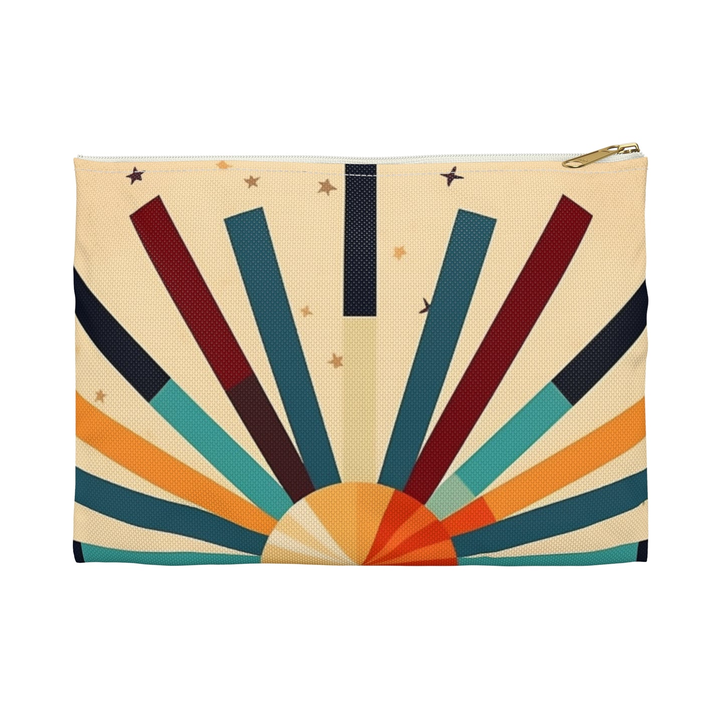 Midcentury Modern Starburst Candy Colored Accessory Pouch