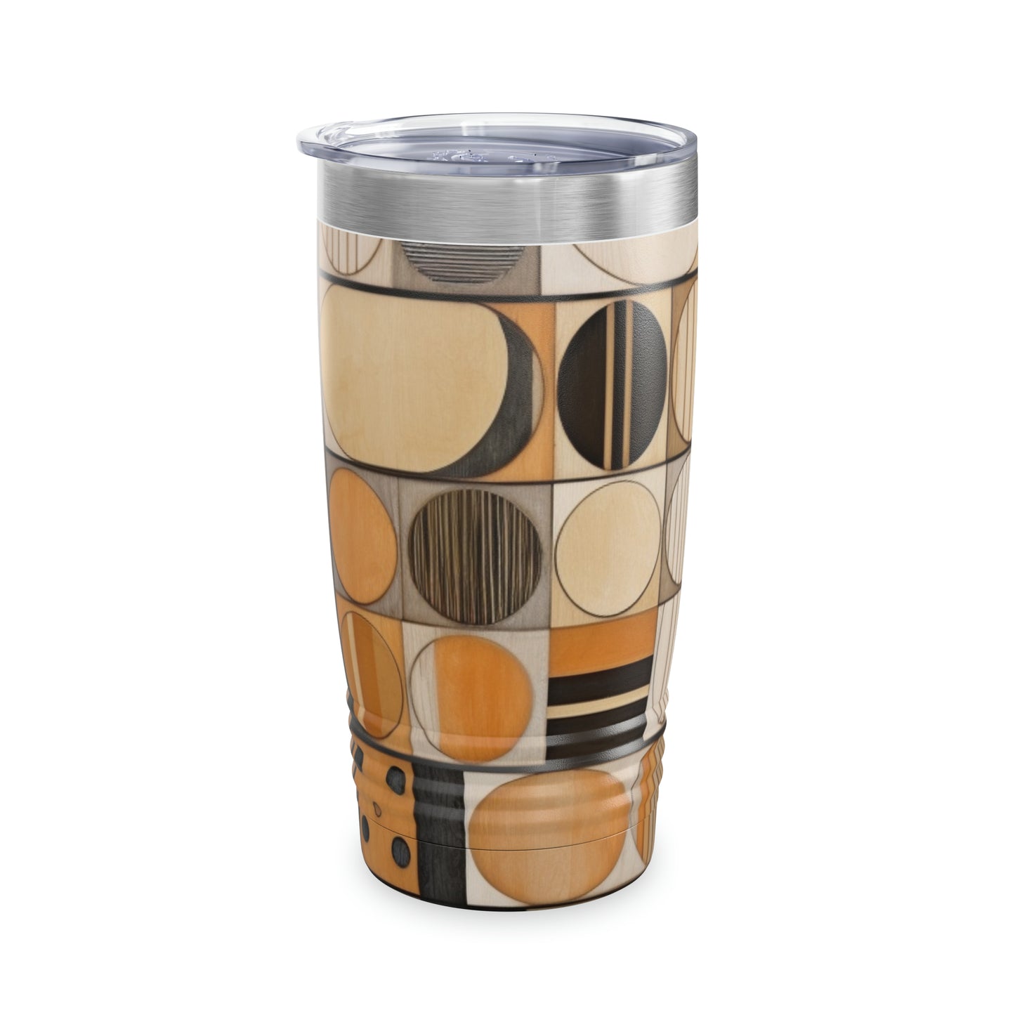 Circle Harmony: Art-inspired Tumbler with Geometric Simplicity