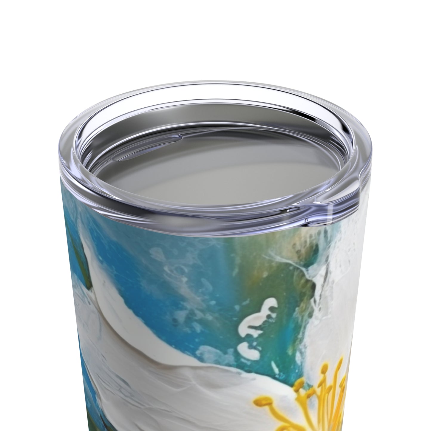 Ethereal Elegance: Tumbler featuring an Abstract Oil Painting of Jasmine