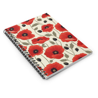 Gustav Klimt Poppies Spiral Notebook: Unleash the Beauty of Art Nouveau