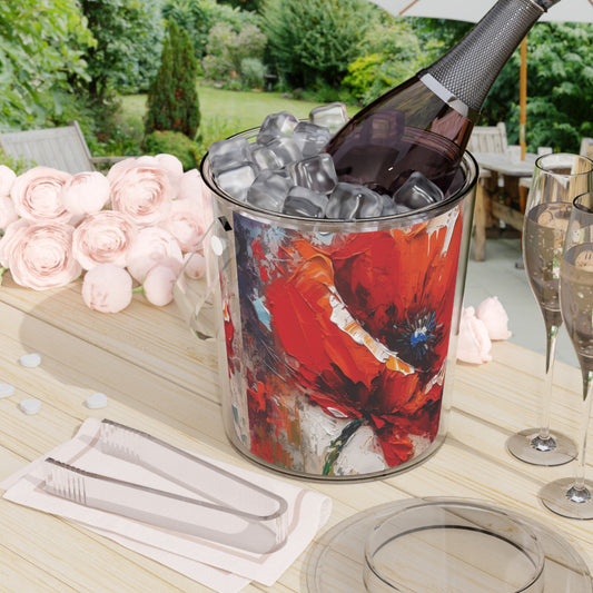 Unleash Your Creativity with Poppy Ice Bucket with Tongs: A Blossoming Artistic Journey