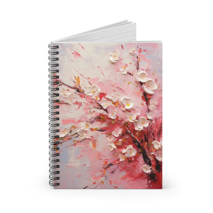 Abstract Cherry Blossom Spiral Notebook