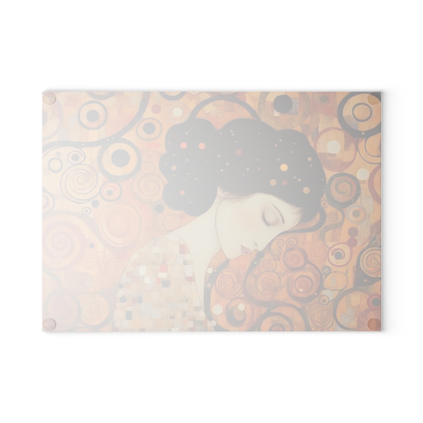 Gustav Klimt Inspired Glass Cutting Board: A Tribute to the Iconic Art of the Vienna Secession