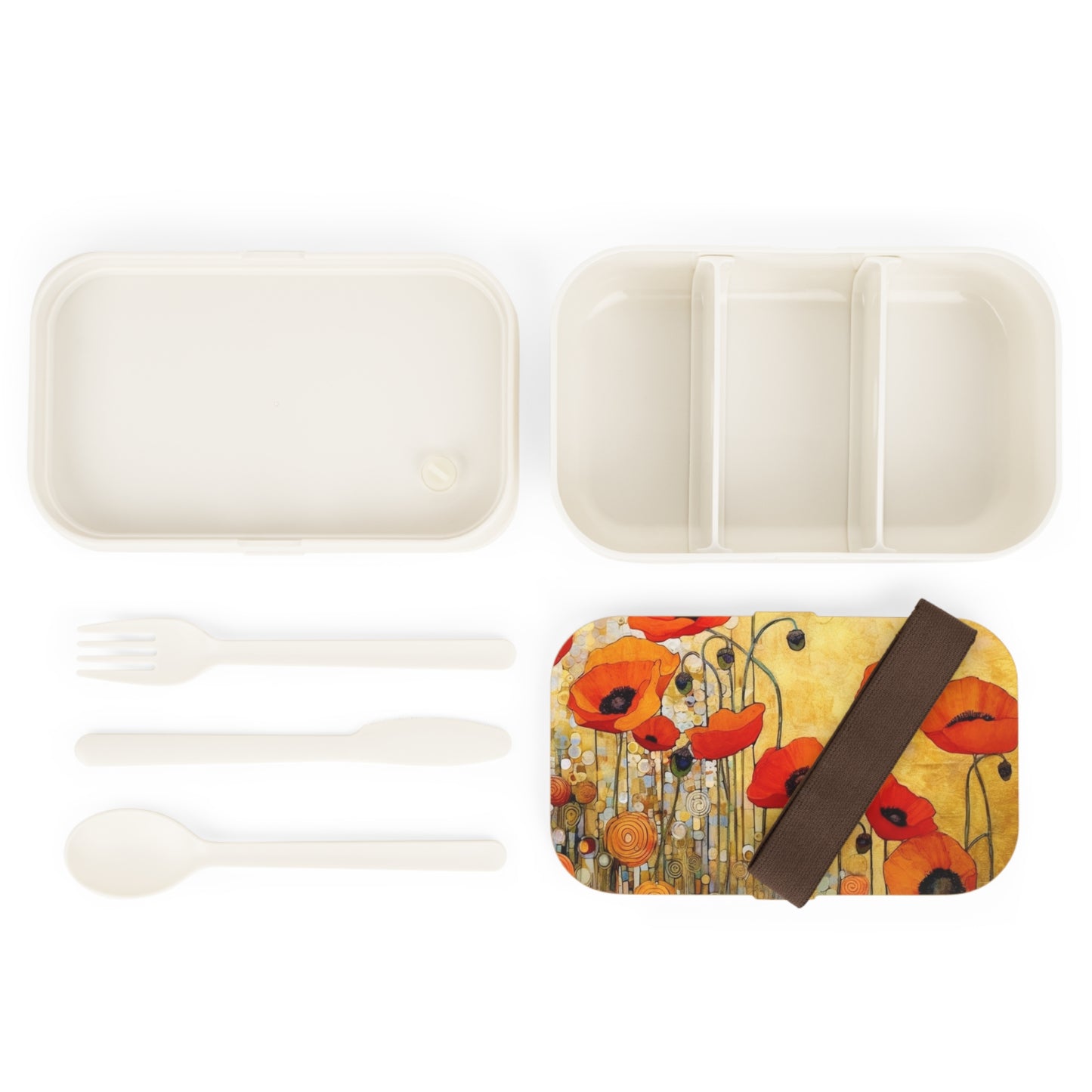 Bento Box Adorned with Gustav Klimt's Poppies