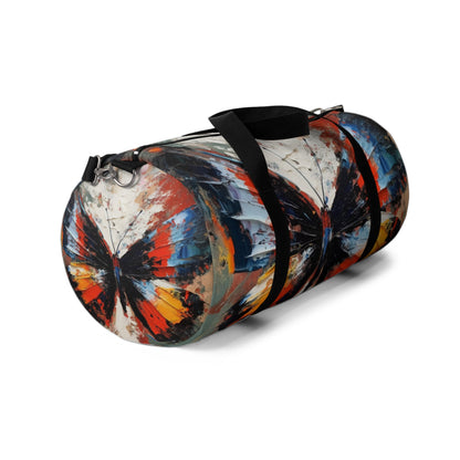 Duffel Bag with Bauhaus-Inspired Butterfly Drawing: A Harmonious Blend of Art and Functionality