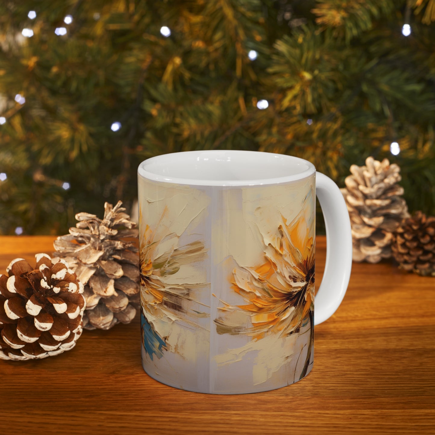 Express Your Style with Ceramic Mug: Tan Hua Flower Inspiration