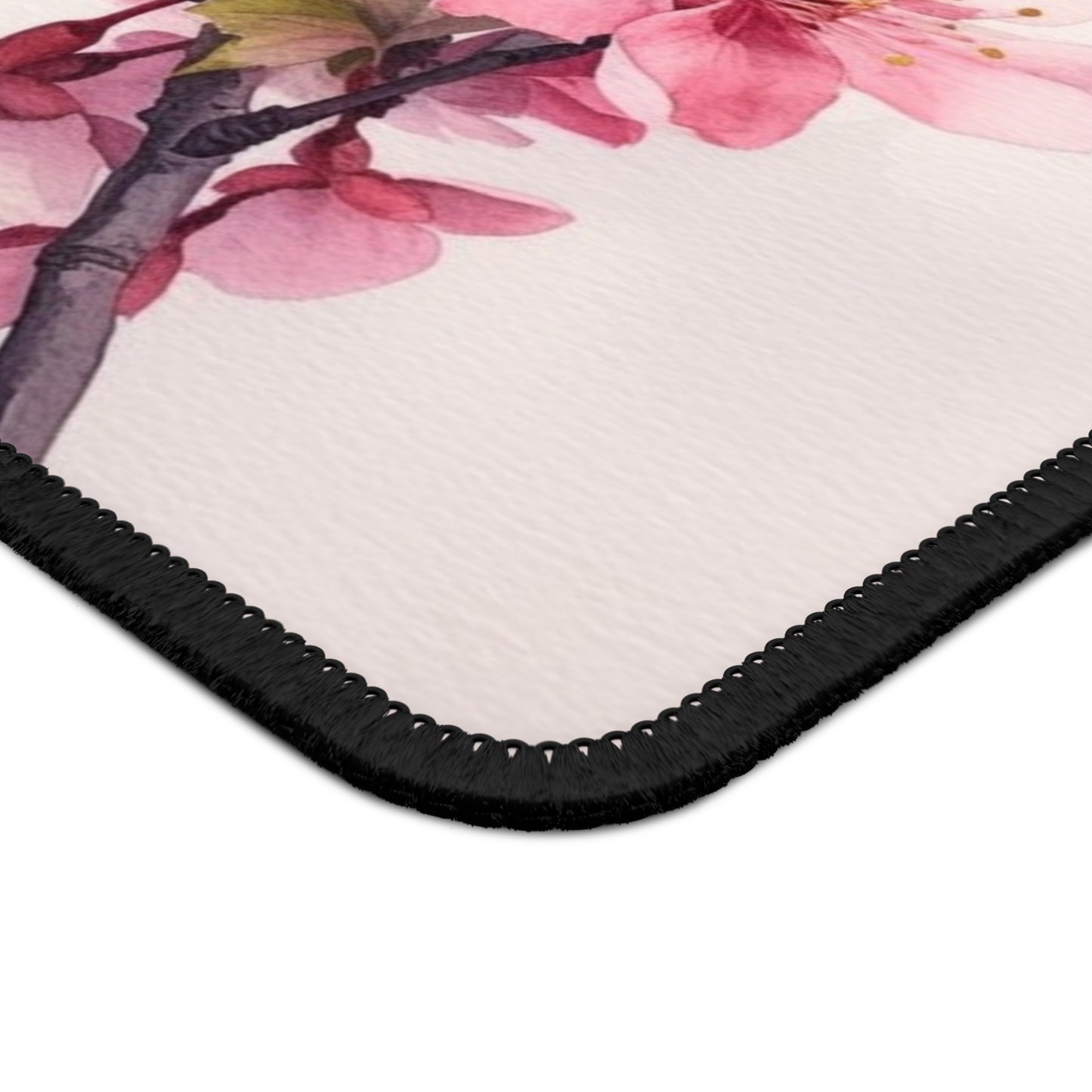 Artistic Flourish: Floral Watercolor Cherry Blossom Gaming Mouse Pad