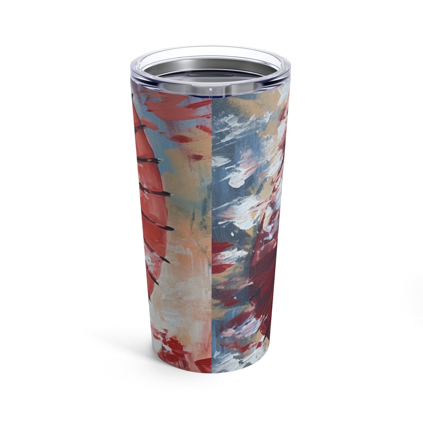 Abstract Japanese Umbrella Painting Tumbler: Unleashing Artistic Beauty