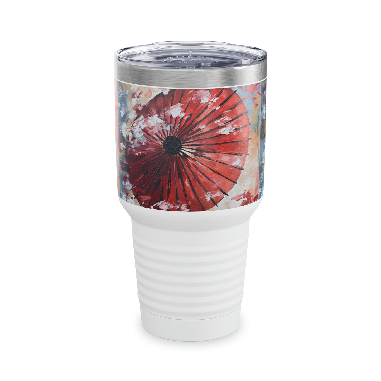 Abstract Japanese Umbrella Ringneck Tumbler: Unveiling the Beauty of Art and Culture