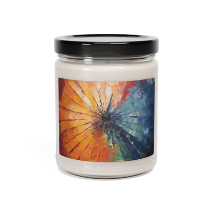 Abstract Art Scented Soy Candle: Japanese Umbrella, A Reflection of Creativity