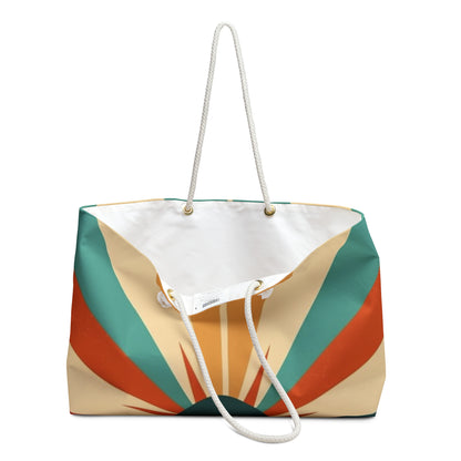 Retro Chic Glamour: 1960s Vintage Fashion Starburst Candy Colored Weekender Bag