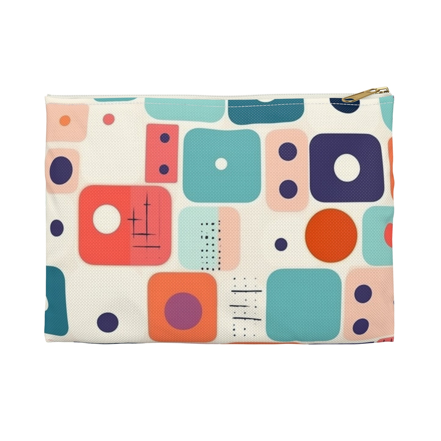 Retro Chic: Atomic Age-Inspired Accessory Pouch with Midcentury Modern Design and 1960s Fashion