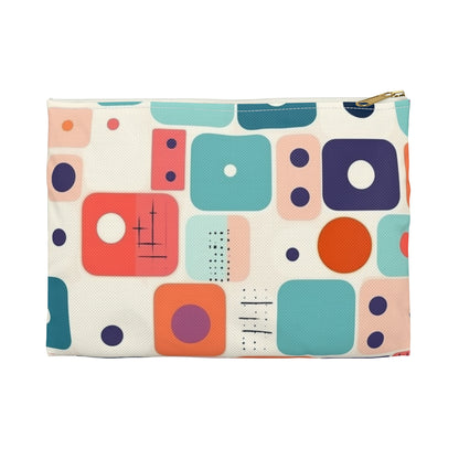 Retro Chic: Atomic Age-Inspired Accessory Pouch with Midcentury Modern Design and 1960s Fashion