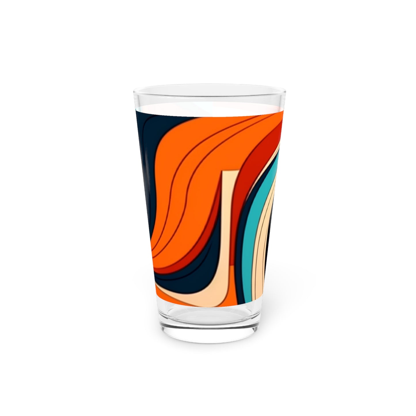 Midcentury Abstractions: Abstract-Inspired Pint Glass for Atomic Age Design