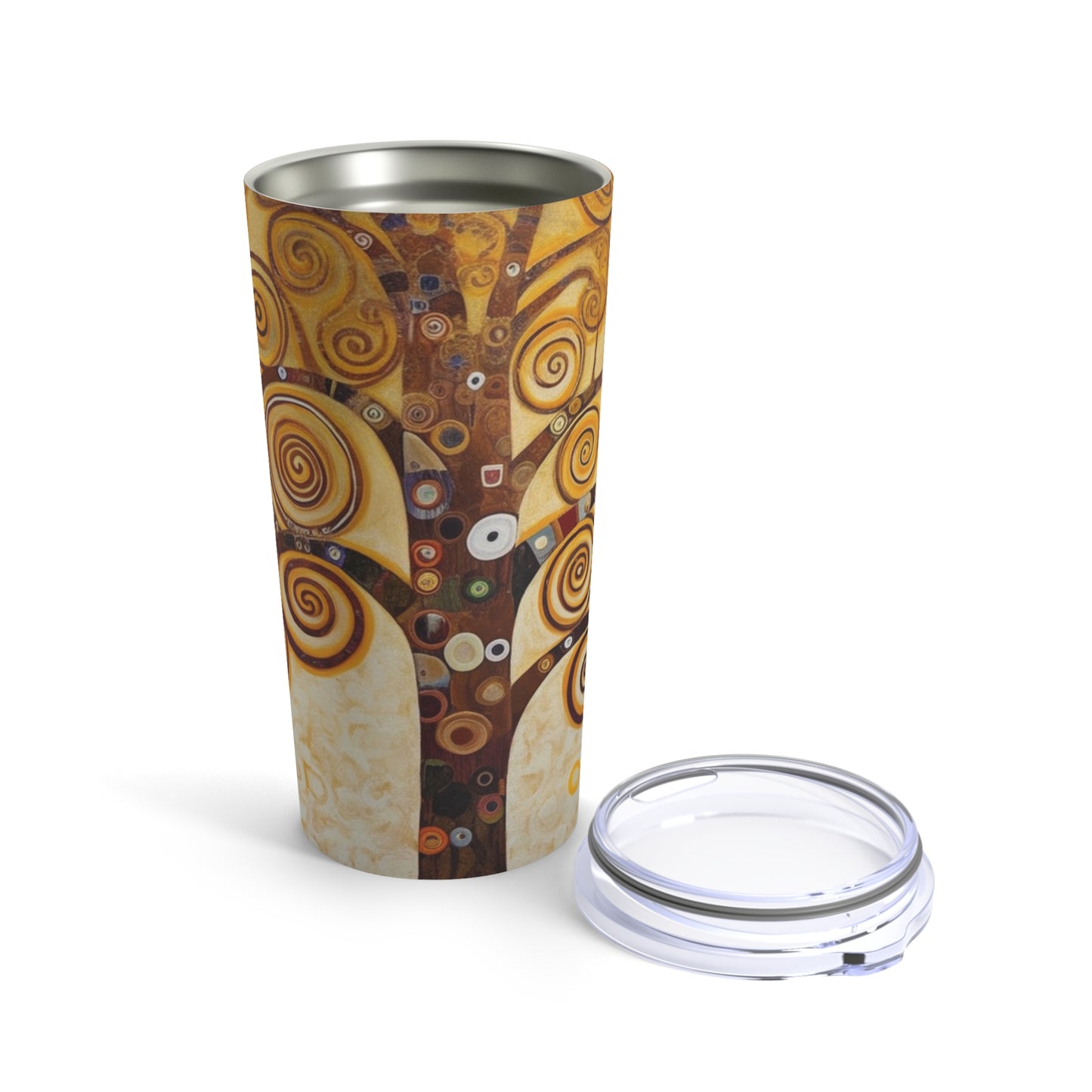 Captivating Artistry: The Tree of Life Tumbler, Inspired by Gustav Klimt's Timeless Masterpiece