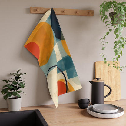 Geometric Gems: Kitchen Towel Inspired by Abstract Geometric Art