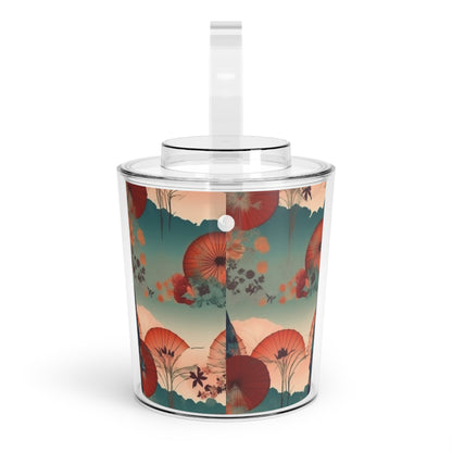 Fashionable Kimono-Inspired Ice Bucket with Tongs: Unleash Your Style